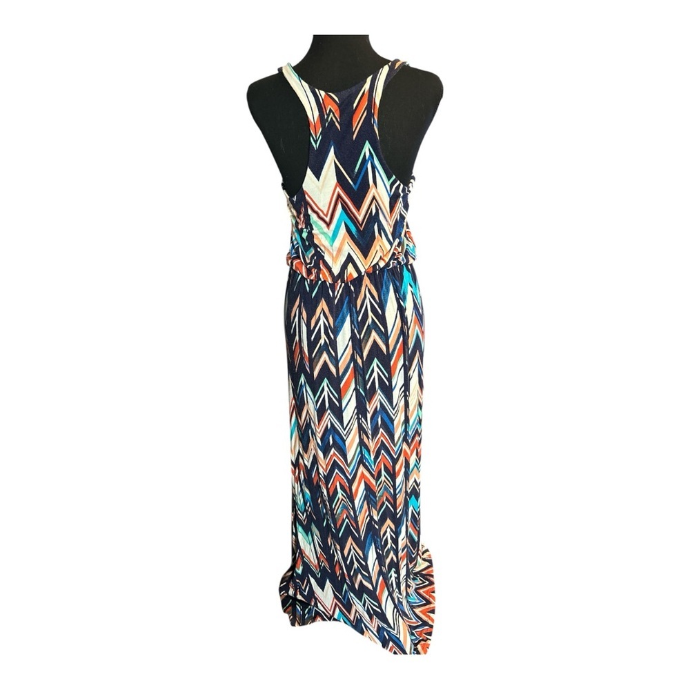 Renee C.  Women Multi Color Chevron Patterned Maxi Dress Size Small Medium - Picture 3 of 4